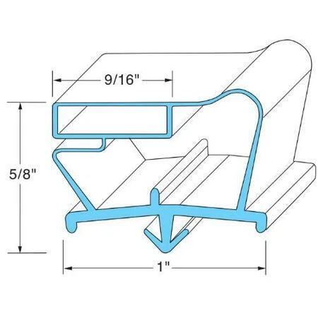ALLPOINTS SELECT 741081 23 1/8 in x 63 in 4-Sided Magnetic Door Gasket