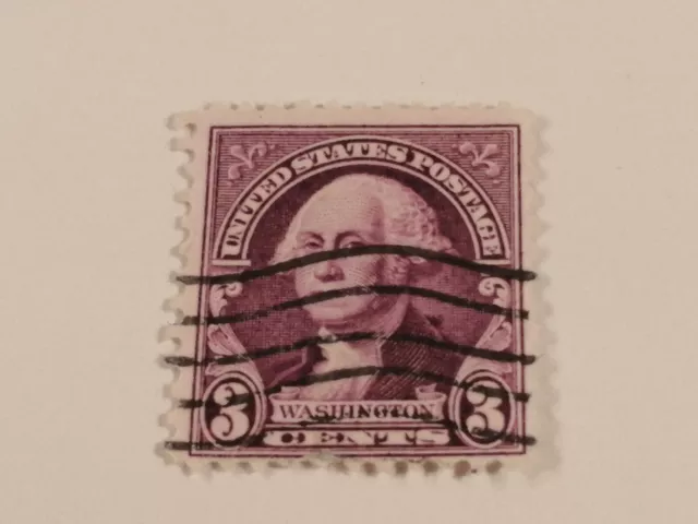 Collectible George Washington United States Postage 3 CENT Purple Stamp / Used
