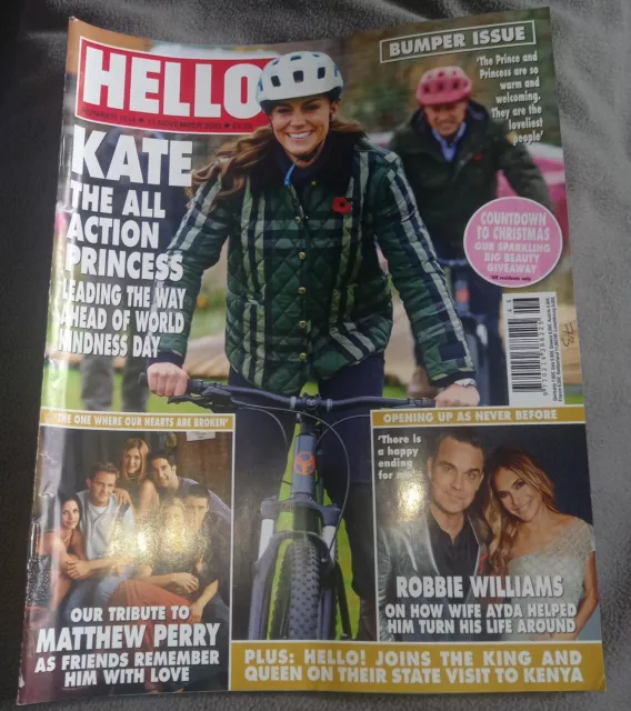 Hello Magazine. No 1814. 13 November 2023. Katherine / Kate. Royal articles.