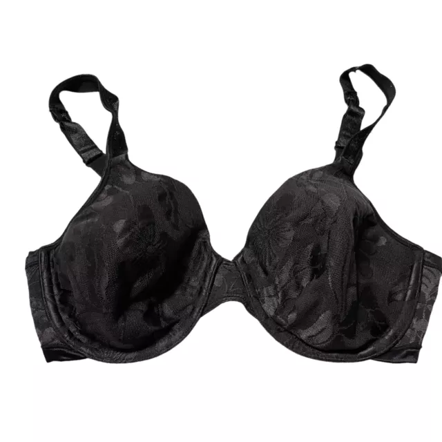 Playtex Secrets Women's Black Floral Lace Underwire Bra Size 36C