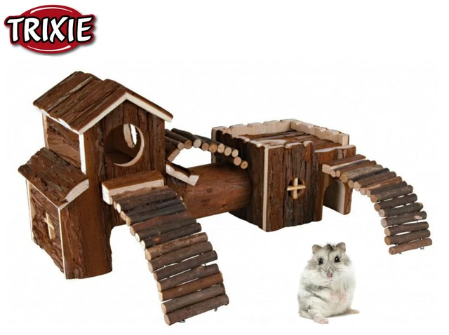 Photo inspiration: Visual Reference: Trixie Frida Natural Wood Dwarf Hamster Mouse Tunnel System House