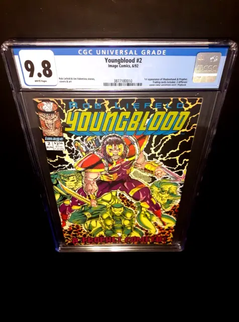 YOUNGBLOOD #2 CGC 9.8 White Pages 1st appearance of Prophet and Shadowhawk 2