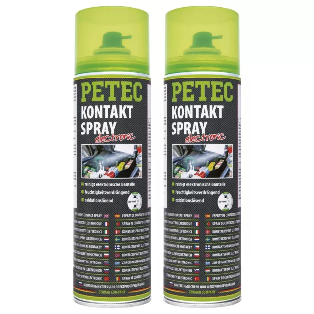 Petec 2x Kontaktspray Electronic Electronicspray 500ml