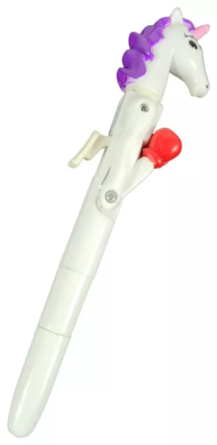 Kugelschreiber Einhorn Weiß-das Einhorn kann boxen (Druckmechanik) Nase leuchtet
