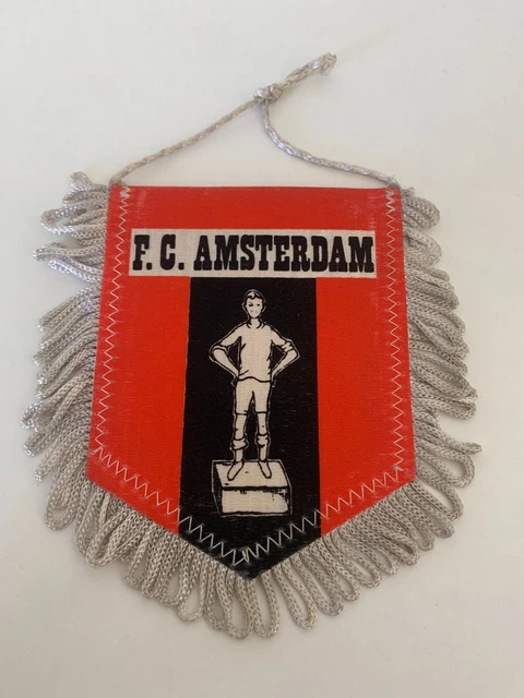 Fanion Vintage Ajax Amsterdam - 42x33cm - Rare Banderole Football Club Hollandais