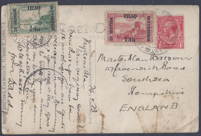 Iraq Uk 1923 Mixed Franking King George V & Iraq Issues Tying Sg 16 17 On Post C