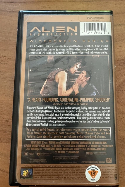 ALIEN RESURRECTION (VHS 1999) Widescreen Series 20th Century Fox Black ...
