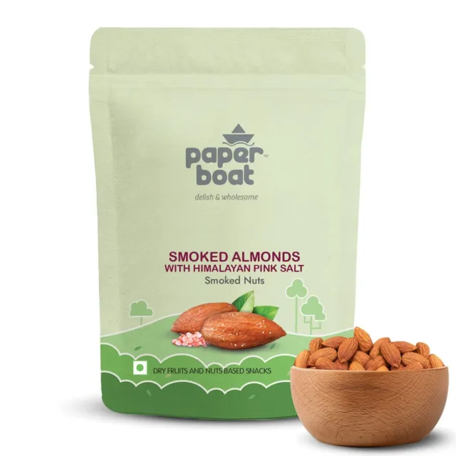 Paper Boat Premium Smoked and Roasted Almonds with Himalayan Pink Salt, Healthy