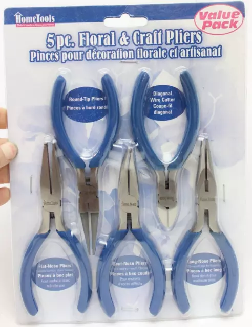 2003 Home Tools 5pc Floral & Craft Pliers Value Pack HT-515 NIP FACTORY SEALED