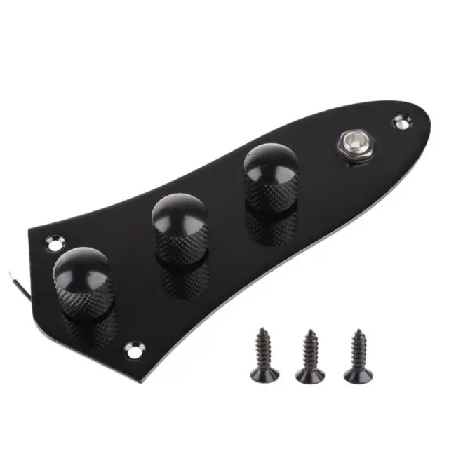 Black Prewired Loaded Guitar Control Plate Fr Fender Jazz Bass Parts Replacement