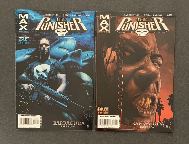 The Punisher Max #31 & #32 (2006) 1st Barracuda & 1st Cover Garth Ennis VF+