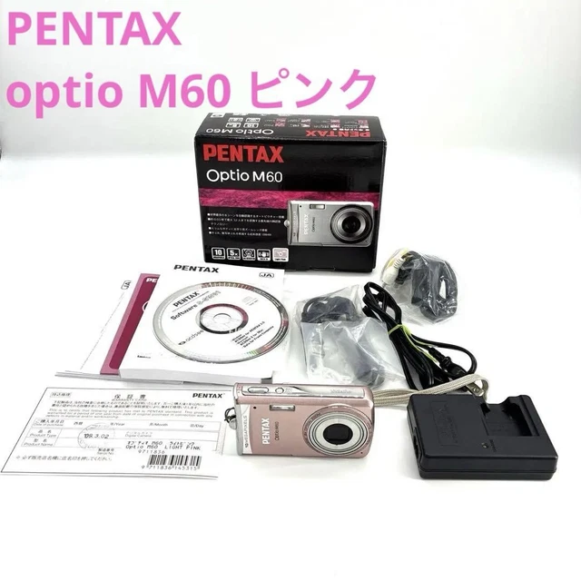 美品　PENTAX optio M60 ピンク PENTAX Optio M60コンデジ ピンク - メルカリ