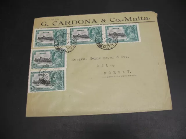 Malta 1935 cover to Norway *10154