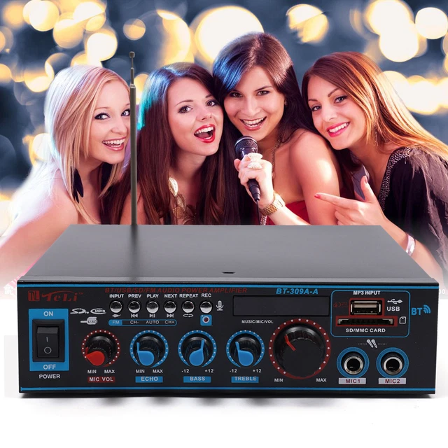 Amplificatore Stereo 2.1 Canali Con Bluetooth 5.1 – 30W X2 + 60W, Ingressi AUX, USB E Coassiale, Telecomando Incluso – Per Home Theater E Karaoke