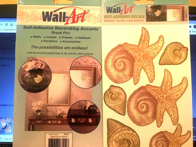 Wall Art Self Adhesive Decals Decoration for Home 3 x New Packs