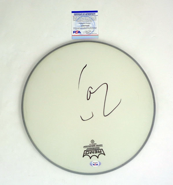 Lars Ulrich Metallica Signed Autograph Drumhead Drum Head PSA/DNA COA