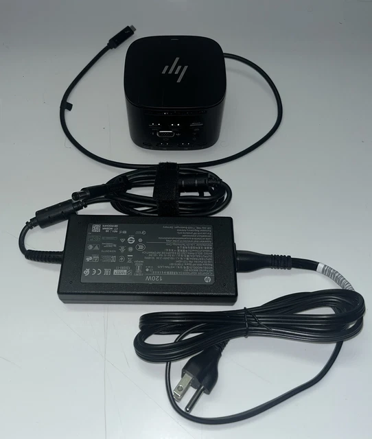 HP THUNDERBOLT 120W G2 Docking Station with 120w AC Adapter Tested 45.