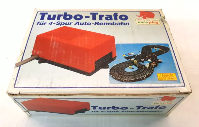 Transformator TURBO-Trafo für 4-Spur Auto-Rennbahn 220 Volt 5 V Bühler Euro-Play