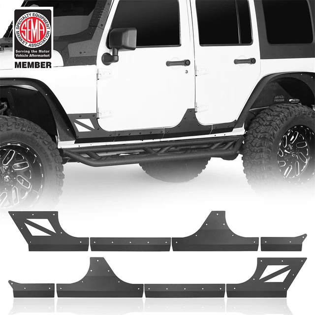 POWDER COAT STEEL Four-Door Body Armor Cladding for 07-18 Jeep Wrangler