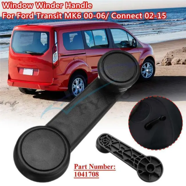 Pair Black Car Window Crank Winder Handle For Ford Transit Connect Fiesta Focus