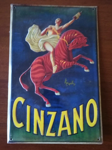 TARGA TARGHE IN LATTA METALLO Pubblicità Da Appendere - CINZANO EUR 20 - Foto 2