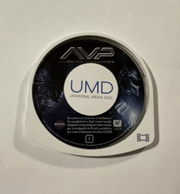 PSP AVP Aliens vs. Predator Movie (Sony PSP, 2007)  Umd Disc Only