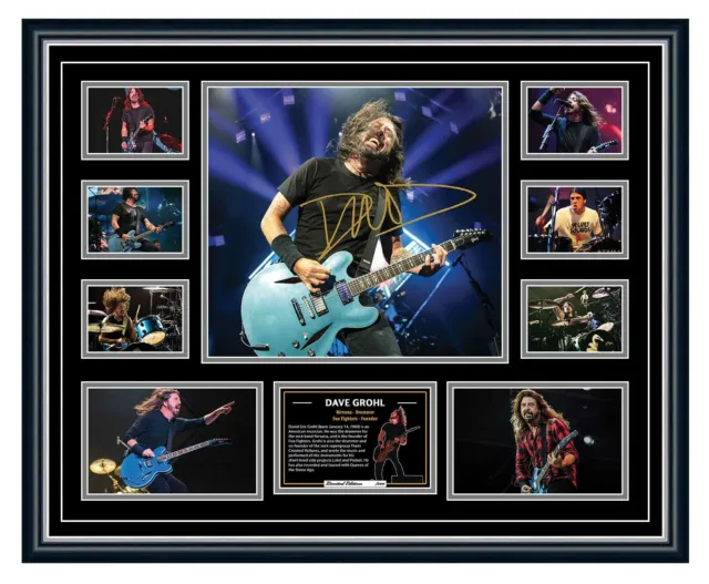 Dave Grohl Foo Fighters Nirvana Signed Photo Limited Edition Framed Memorabilia