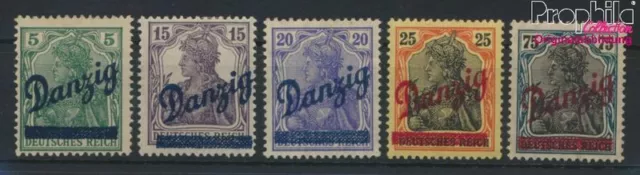 Briefmarken Danzig 1920 Mi 21-25 mit Falz (9698766