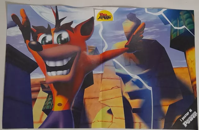 CRASH BANDICOOT/TOM RAIDER/ODDWORLD  Poster bifacciale  all.  Playstation Power