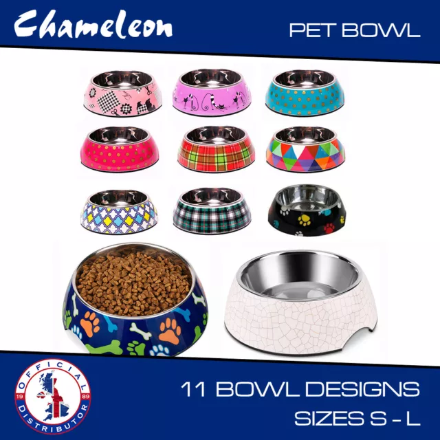 Pet Dog Bowl Stainless Steel Food Water Non-Slip Small to Large Sizes