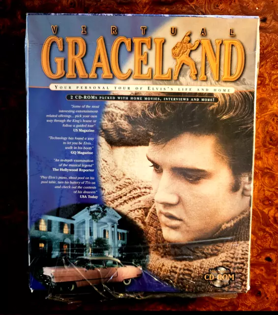 Elvis Presley Virtual Graceland Collector's  2 Cd Rom Win 95/Mac 7.5.3