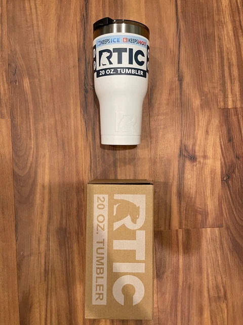 NEW RTIC 20 oz Tumbler Hot Cold Double Wall Vacuum Insulated 20oz Matte White 2