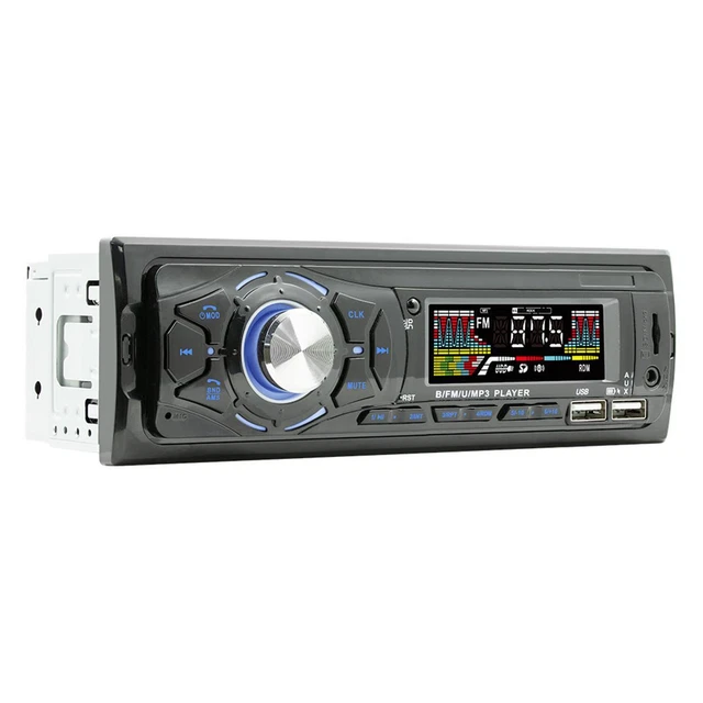 Vintage Car Stereo Single 1 DIN FM Radio MP3 Player Bluetooth Audio In-Dash Unit