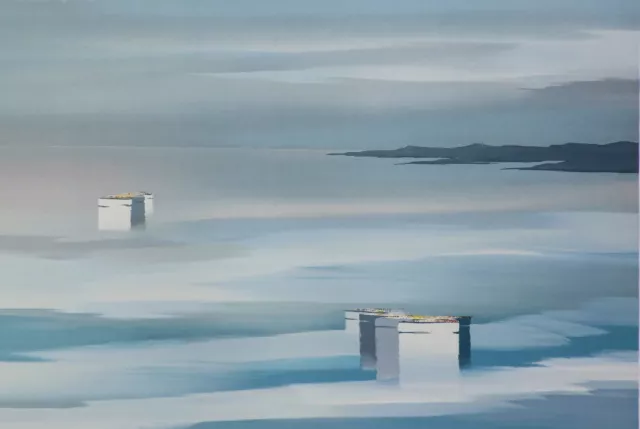 DENOEL : Le lac Léman au matin - LITHOGRAPHIE signée et numérotée, 600ex