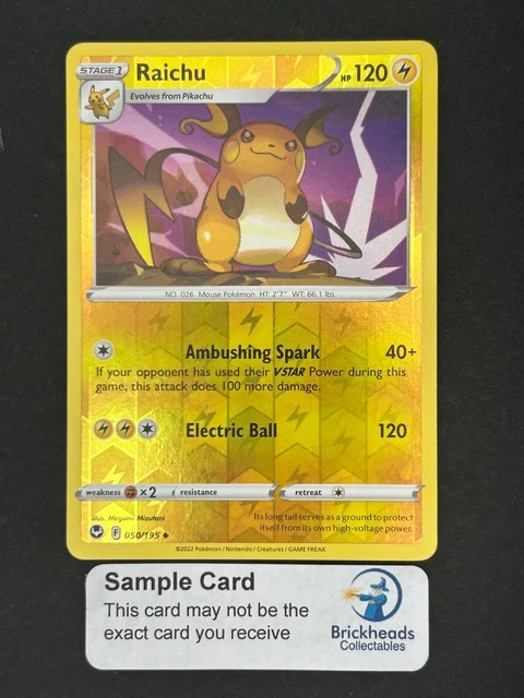 Raichu 050/195 Reverse Holo | S&S: Silver Tempest | Pokemon Card