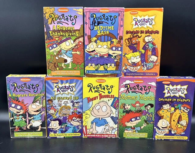 16h Rug Rats VHS LOT OF 8 Nickelodeon Rugrats Rug Rats Orange Tapes Retro 90s Kid ...