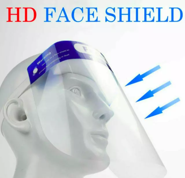 2 pcs HD Full Face Shield Clear Visor Glasses Eye Protect Anti Fog 2