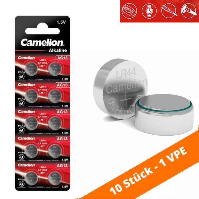 10 x Camelion LR1130 Knopfzelle LR54 AG10 L1131 189 V10GA 389 390 1,5V Batterie