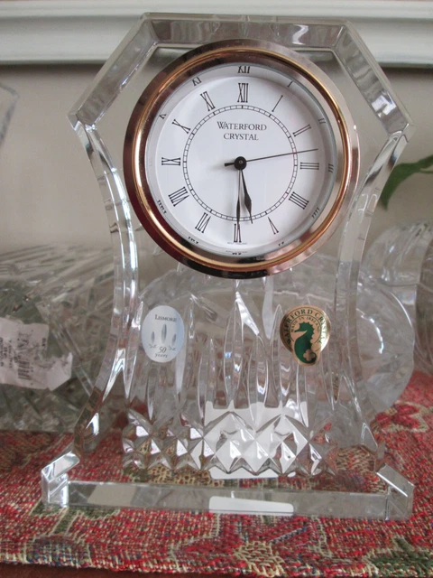 Waterford Crytal Lismore 50 Yr Anniversary Large Crystal Clock Ireland