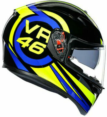AGV Casque Intégral Moto AGV K3 Sv Valentino Rossi Solun 46 Adhésifs Soleil Luna 