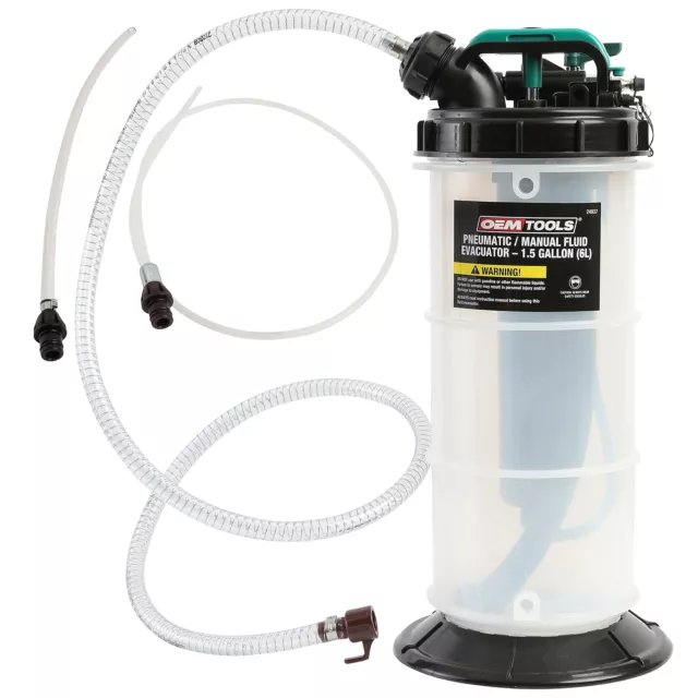 24937 Pneumatic/Manual Fluid Extractor 1.5 Gallon (6L), Oil Extractor, Oil Chang