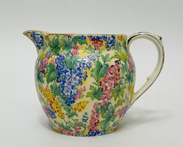 Vintage Grimwades Royal Winton Ivory England 12 Oz Floral Creamer/Dutch Jug GUC