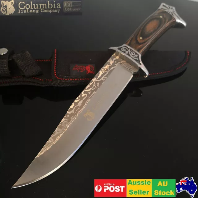 Columbia knife  Outdoor Survival Hunting knife Fixed Blade AUS  SELLER