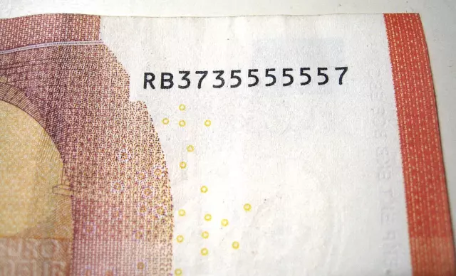Banconota 10 Euro Rarissima Codice Seriale Con 6 Numeri Uguali Consecutivi