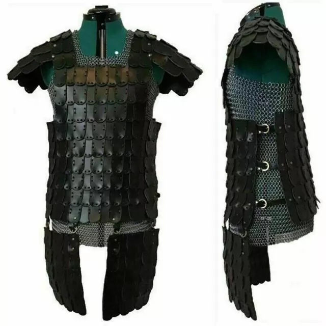 Medieval Viking Leather Armor Leather Lamellar Scale Armour Breastplate 2