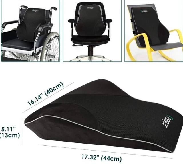 Lumbar Support Pillow Back Cushion, Memory Foam Orthopedic Backrest for Car