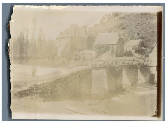 France, Aveyron Vintage citrate print. Tirage citrate  9x12  Circa 1901