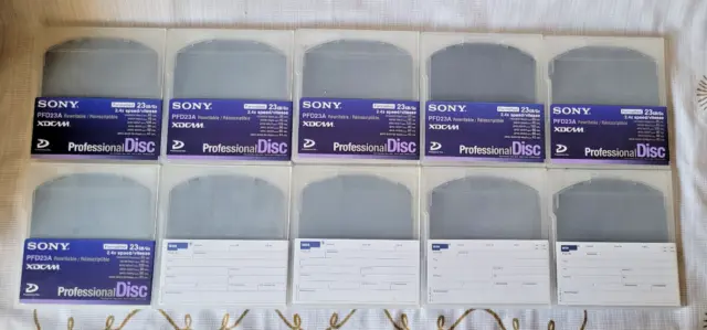 10 XDCAMs PFD-23A 23GB - Wiederbeschreibbare Professional Disk von Sony