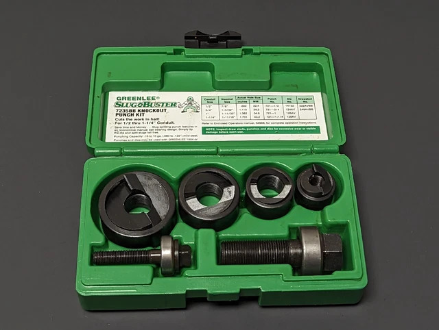 Greenlee Slugbuster 7235BB Knockout Set, ½” to 1-1/4” Conduit Size Free Shipping