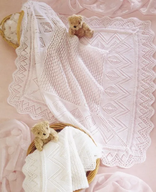 Knitting Pattern - Gorgeous Baby Blanket/Shawl 3-Ply & 4-Ply Versions